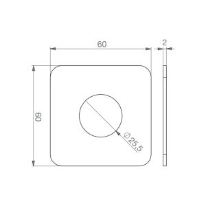 60X60-mm-Tekli-PPRC-Paslanmaz-Rozet-Teknik-Çizim